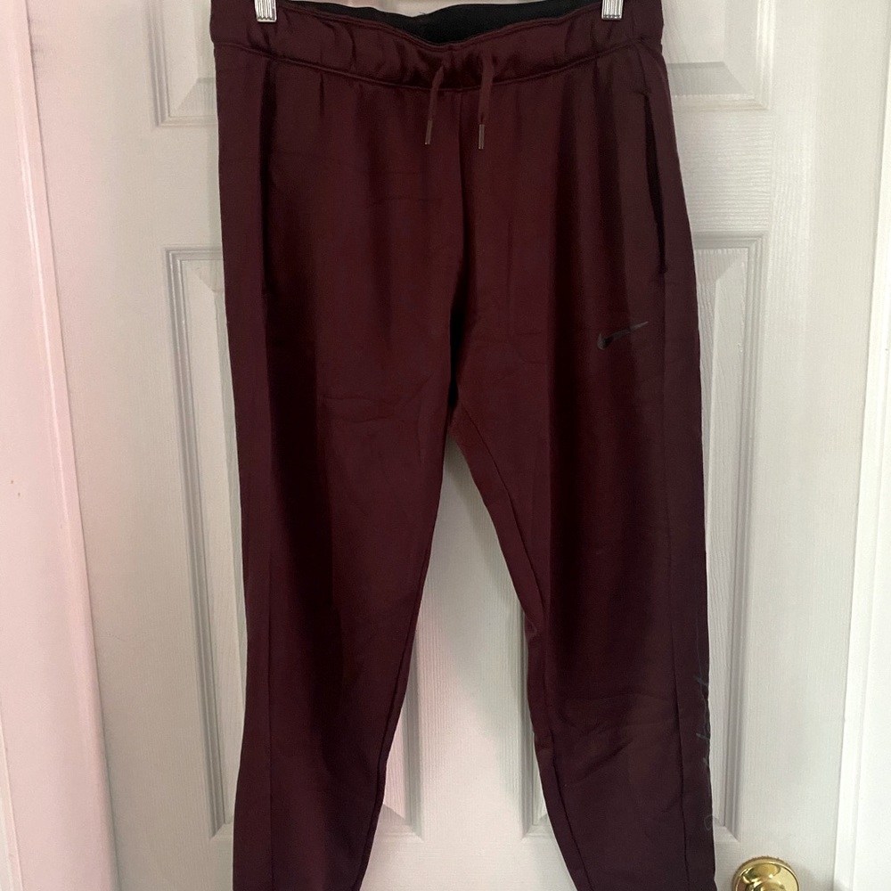Nike Maroon Plush Sweatpants